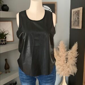 Faux leather tank top size xl/12